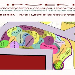 Проект  ландшафтного дизайна дачного участка - план цветника